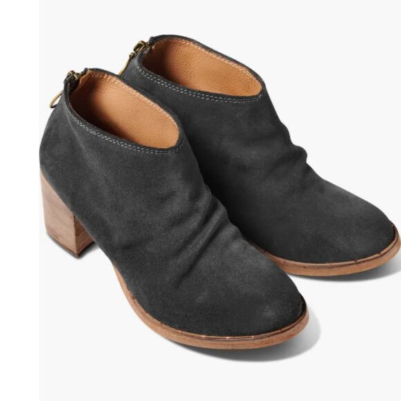 NEW BEEK Made In Mexico Suede Eaglet Mid Shaft women Boots in black 825 10m5 - Picture 5 of 6